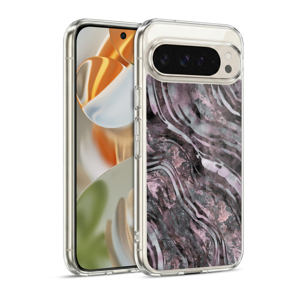 LebensArt Geo Liquid Marble River Stone Soft Gel Case for Google Pixel 9 / Pixel 9 Pro