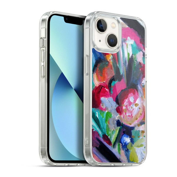 Mai Autumn Floral Garden Abstract Soft Gel Case for Apple iPhone 13
