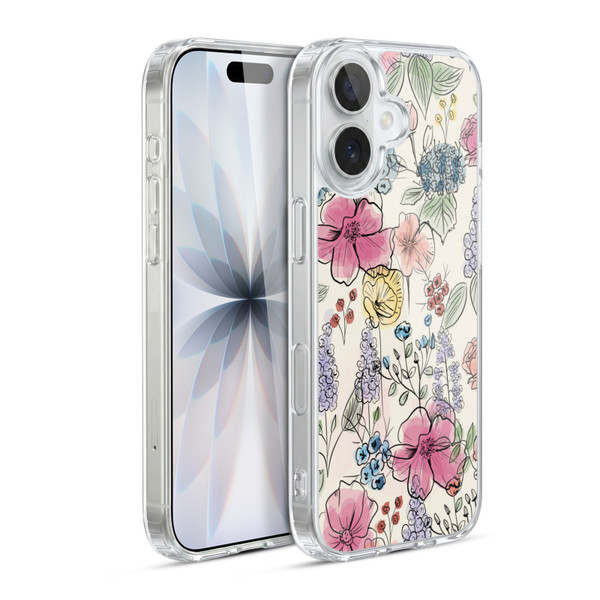 Anis Illustration Floral Pattern Wild Garden Soft Gel Case for Apple iPhone 17
