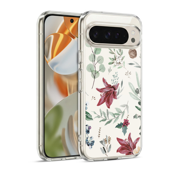 Anis Illustration Floral Pattern Christmas Eucalyptus Soft Gel Case for Google Pixel 9 / Pixel 9 Pro