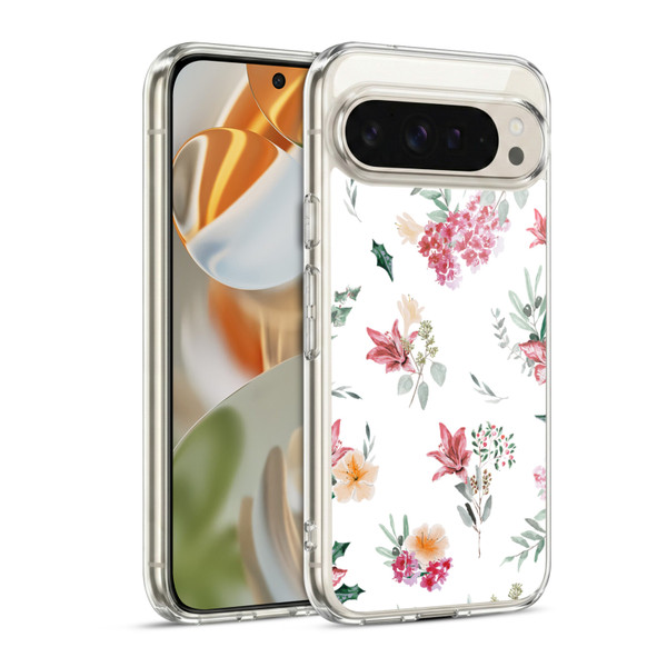 Anis Illustration Floral Pattern Christmas Flowers Soft Gel Case for Google Pixel 9 / Pixel 9 Pro