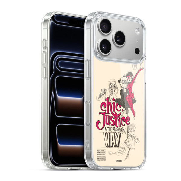 Miraculous Ladybug Sketches Chic Justice Soft Gel Case for Apple iPhone 17 Pro