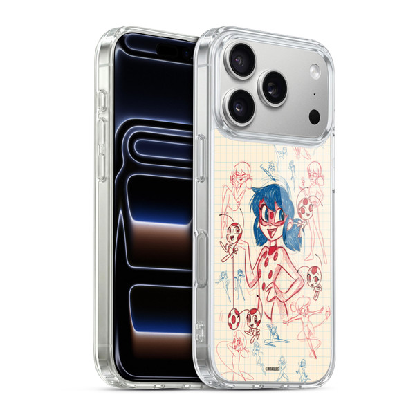 Miraculous Ladybug Sketches Ladybug Soft Gel Case for Apple iPhone 17 Pro