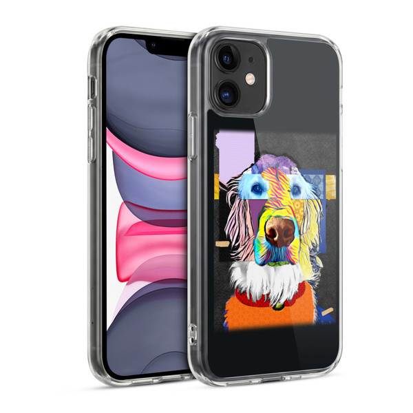 Michel Keck Animal Collage Golden Retriever Soft Gel Case for Apple iPhone 11
