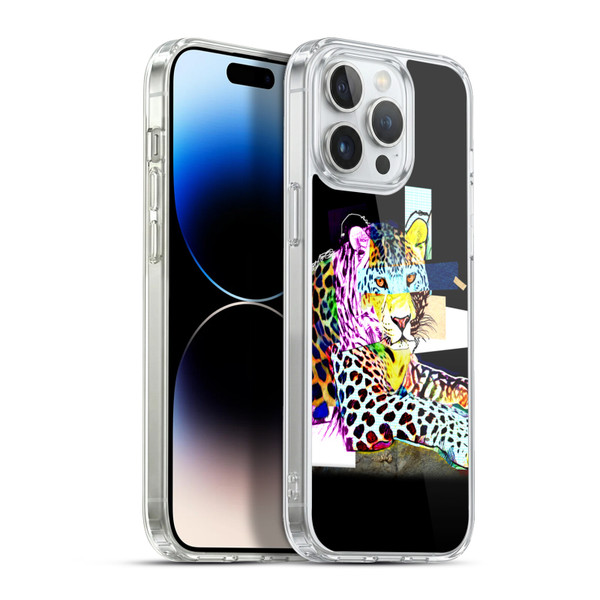 Michel Keck Animal Collage Leopard Soft Gel Case for Apple iPhone 13 Pro Max & MagSafe