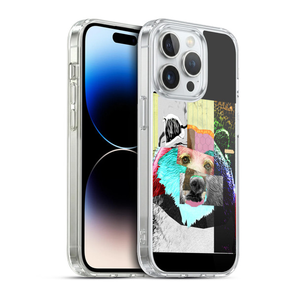 Michel Keck Animal Collage Bear Soft Gel Case for Apple iPhone 13 Pro & MagSafe