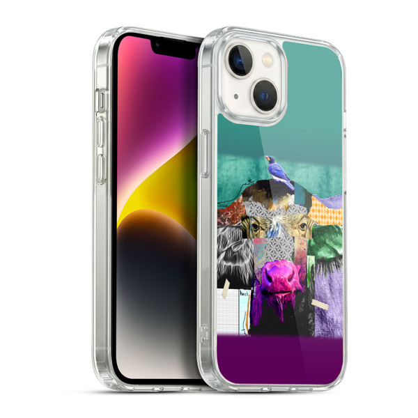 Michel Keck Animal Collage Buffalo Soft Gel Case for Apple iPhone 14