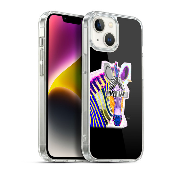 Michel Keck Animal Collage Zebra Soft Gel Case for Apple iPhone 14