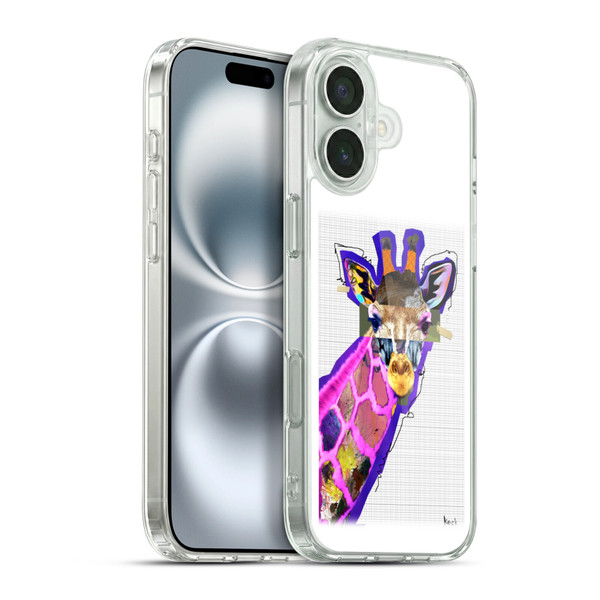 Michel Keck Animal Collage Giraffe Soft Gel Case for Apple iPhone 16 Plus & MagSafe
