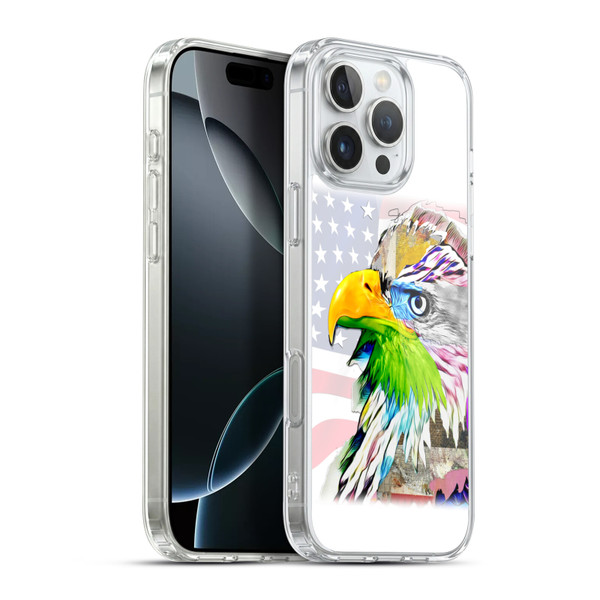 Michel Keck Animal Collage Eagle Soft Gel Case for Apple iPhone 16 Pro Max & MagSafe