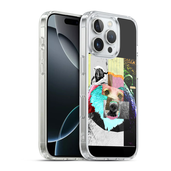 Michel Keck Animal Collage Bear Soft Gel Case for Apple iPhone 16 Pro & MagSafe