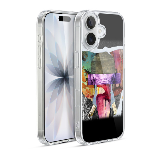 Michel Keck Animal Collage Elephant Soft Gel Case for Apple iPhone 17