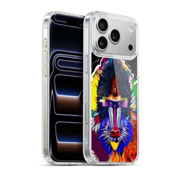 Michel Keck Animal Collage Baboon Soft Gel Case for Apple iPhone 17 Pro Max