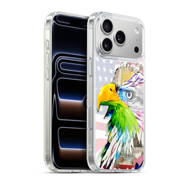 Michel Keck Animal Collage Eagle Soft Gel Case for Apple iPhone 17 Pro Max