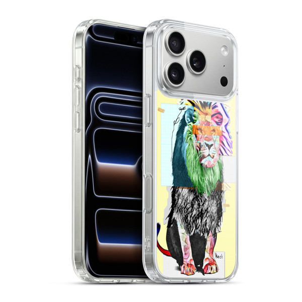 Michel Keck Animal Collage Lion Soft Gel Case for Apple iPhone 17 Pro Max