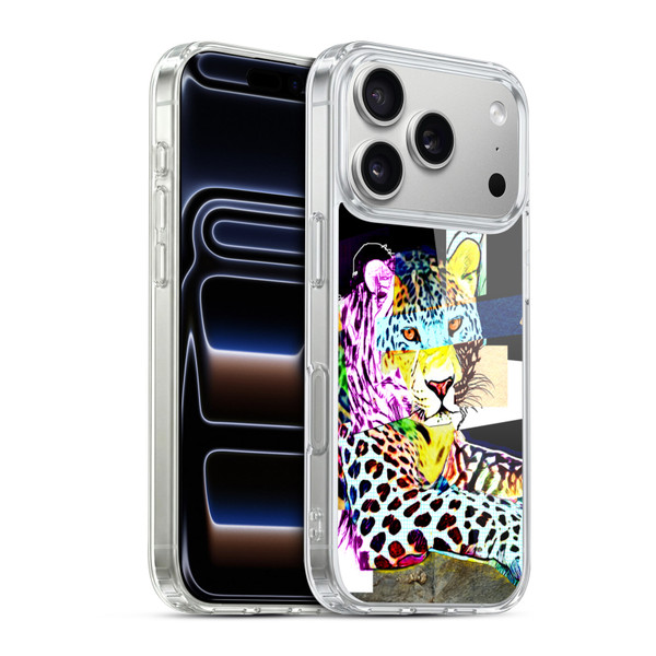 Michel Keck Animal Collage Leopard Soft Gel Case for Apple iPhone 17 Pro