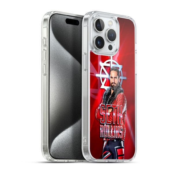WWE Seth Rollins Graphics Seth Rollins Soft Gel Case for Apple iPhone 15 Pro Max & MagSafe