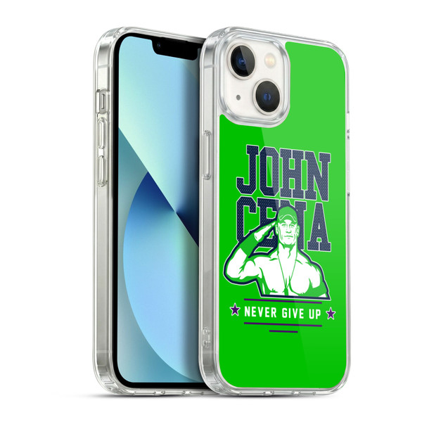 WWE Superstars 8 John Cena Never Give Up 2 Soft Gel Case for Apple iPhone 13
