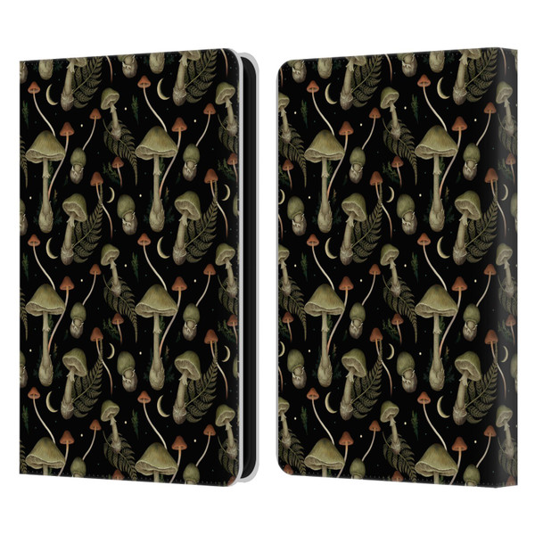 Episodic Drawing Pattern Death Cap Leather Book Wallet Case Cover For Amazon Kindle 11th Gen (2024)