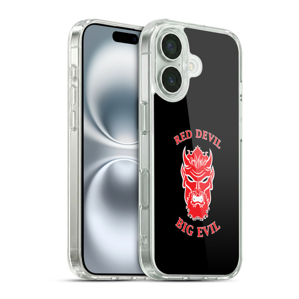 WWE Superstars 8 Undertaker Red Devil Big Evil Soft Gel Case for Apple iPhone 16 & MagSafe