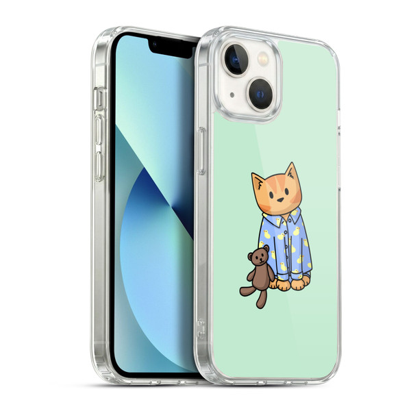Beth Wilson Doodle Cats 2 Bedtime Pyjama Soft Gel Case for Apple iPhone 13