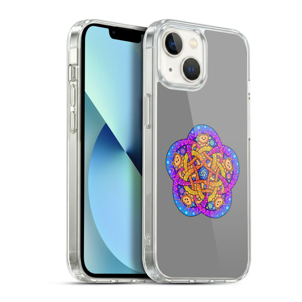 Beth Wilson Doodle Cats 2 Ginger Celtic Knot Soft Gel Case for Apple iPhone 13