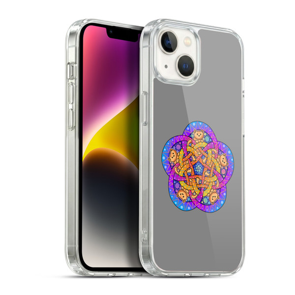 Beth Wilson Doodle Cats 2 Ginger Celtic Knot Soft Gel Case for Apple iPhone 14 Plus & MagSafe