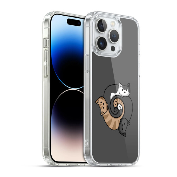 Beth Wilson Doodle Cats 2 Three Triskelion Soft Gel Case for Apple iPhone 14 Pro Max & MagSafe