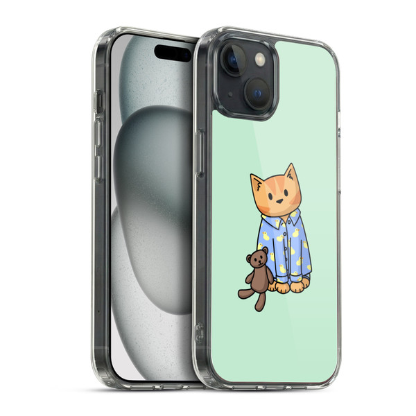 Beth Wilson Doodle Cats 2 Bedtime Pyjama Soft Gel Case for Apple iPhone 15 Plus & MagSafe