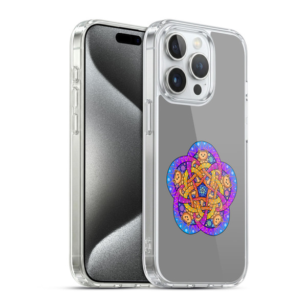 Beth Wilson Doodle Cats 2 Ginger Celtic Knot Soft Gel Case for Apple iPhone 15 Pro & MagSafe