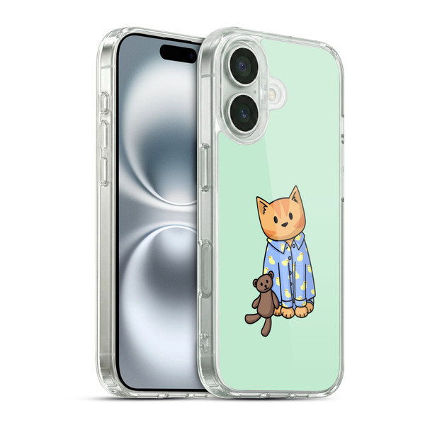 Beth Wilson Doodle Cats 2 Bedtime Pyjama Soft Gel Case for Apple iPhone 16 & MagSafe