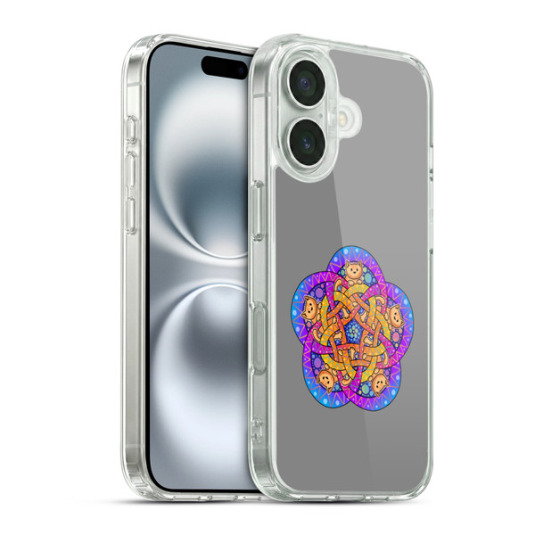 Beth Wilson Doodle Cats 2 Ginger Celtic Knot Soft Gel Case for Apple iPhone 16 & MagSafe