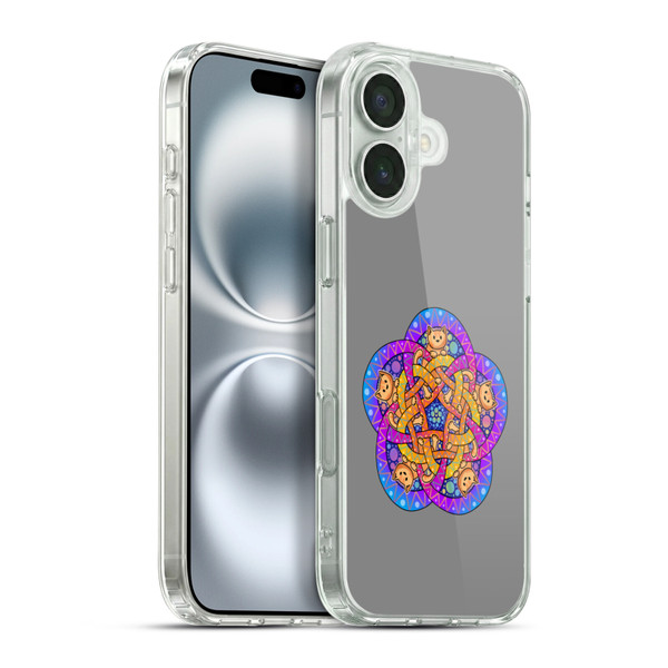 Beth Wilson Doodle Cats 2 Ginger Celtic Knot Soft Gel Case for Apple iPhone 16 Plus & MagSafe