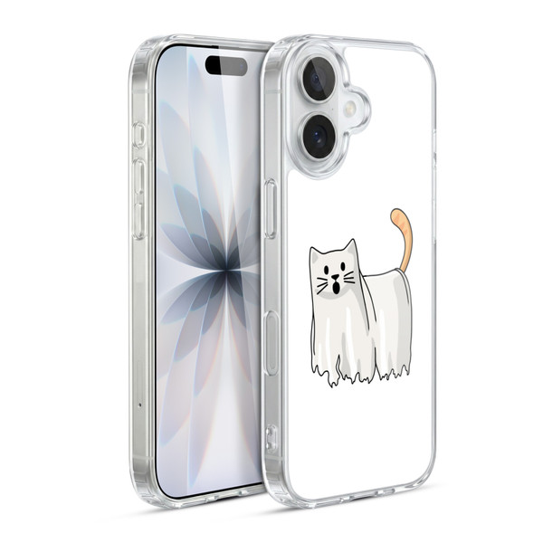 Beth Wilson Doodle Cats 2 Halloween Ghost Soft Gel Case for Apple iPhone 17