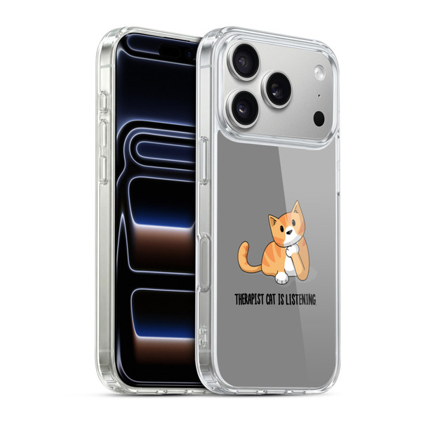 Beth Wilson Doodle Cats 2 Therapist Soft Gel Case for Apple iPhone 17 Pro