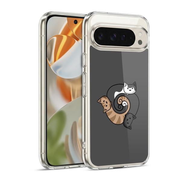 Beth Wilson Doodle Cats 2 Three Triskelion Soft Gel Case for Google Pixel 9 / Pixel 9 Pro