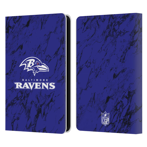 NFL Baltimore Ravens Graphics Coloured Marble Leather Book Wallet Case Cover For Amazon Kindle 11th Gen 6in 2022