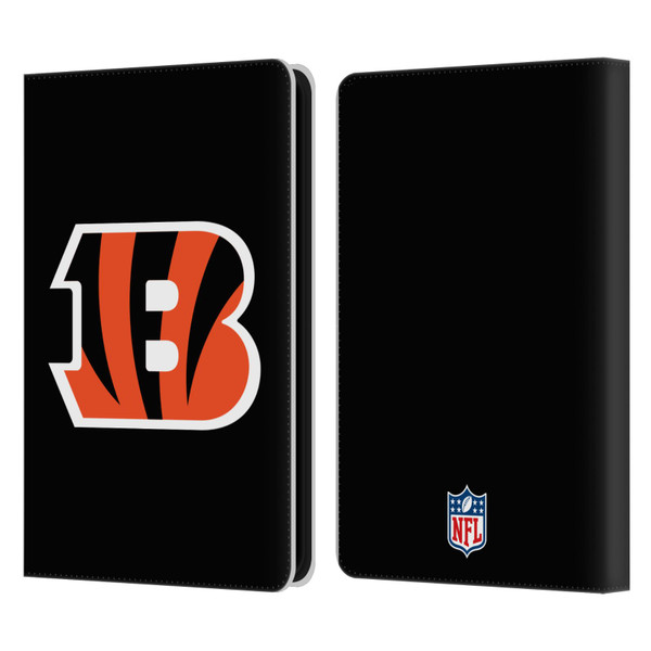 NFL Cincinnati Bengals Logo Plain Leather Book Wallet Case Cover For Amazon Kindle 11th Gen (2024)