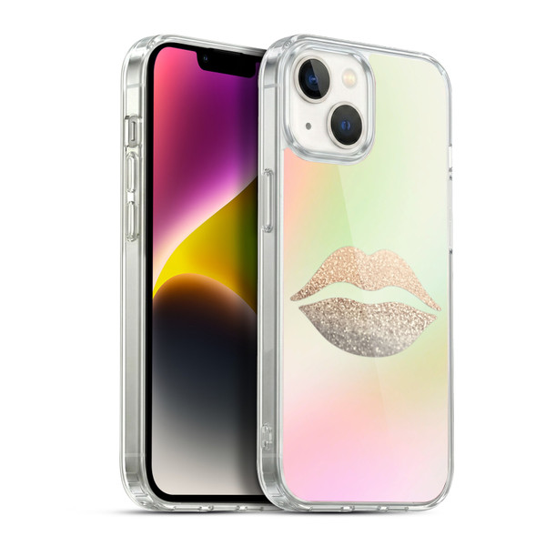 Monika Strigel Dreamland Gold Lips Soft Gel Case for Apple iPhone 14