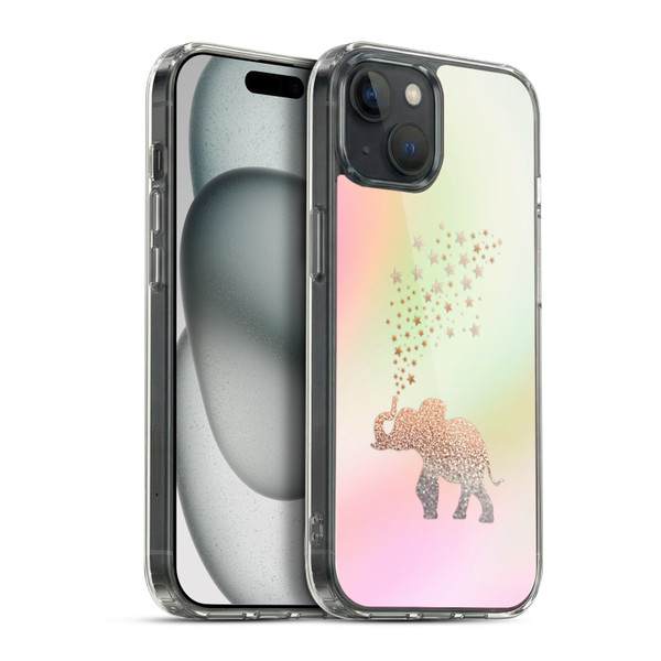 Monika Strigel Dreamland Gold Elephant Soft Gel Case for Apple iPhone 15 Plus & MagSafe