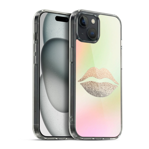 Monika Strigel Dreamland Gold Lips Soft Gel Case for Apple iPhone 15 Plus & MagSafe