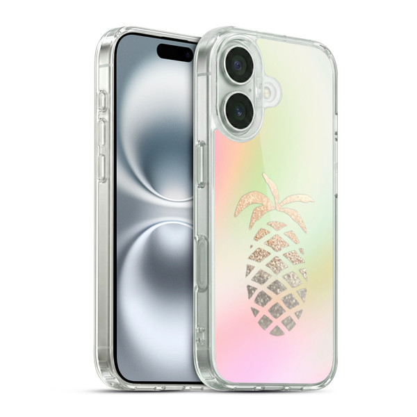 Monika Strigel Dreamland Gold Pineapple Soft Gel Case for Apple iPhone 16 & MagSafe