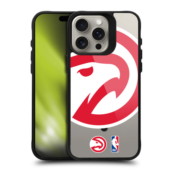 NBA Atlanta Hawks Logo Oversized Hawk BLACK SHOCKPROOF BUMPER CASE COMPATIBLE WITH Apple iPhone 15 Pro Max & MAGSAFE