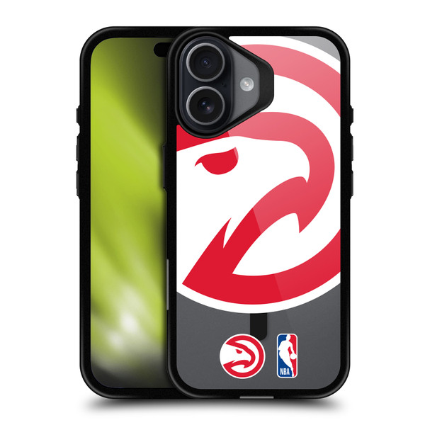 NBA Atlanta Hawks Logo Oversized Hawk BLACK SHOCKPROOF BUMPER CASE COMPATIBLE WITH Apple iPhone 17 & MAGSAFE