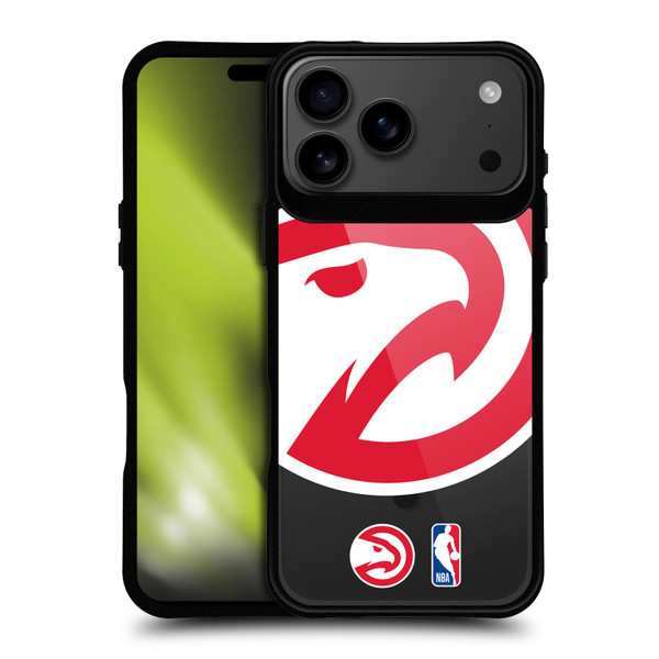 NBA Atlanta Hawks Logo Oversized Hawk BLACK SHOCKPROOF BUMPER CASE COMPATIBLE WITH Apple iPhone 17 Pro Max & MAGSAFE
