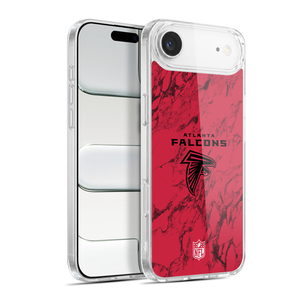 NFL Atlanta Falcons Graphics Coloured Marble Soft Gel Case for Apple iPhone 17 Air