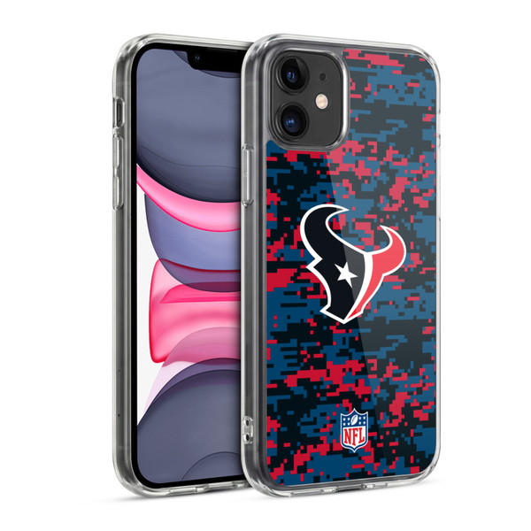 NFL Houston Texans Graphics Digital Camouflage Soft Gel Case for Apple iPhone 11