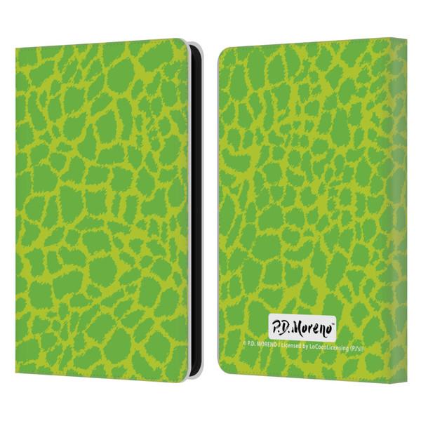 P.D. Moreno Patterns Lime Green Leather Book Wallet Case Cover For Amazon Kindle 11th Gen (2024)