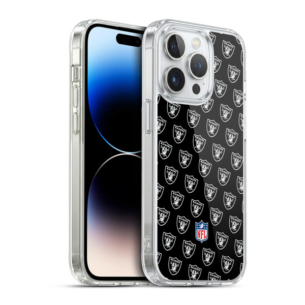 NFL Las Vegas Raiders Artwork Patterns Soft Gel Case for Apple iPhone 13 Pro & MagSafe
