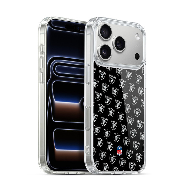 NFL Las Vegas Raiders Artwork Patterns Soft Gel Case for Apple iPhone 17 Pro